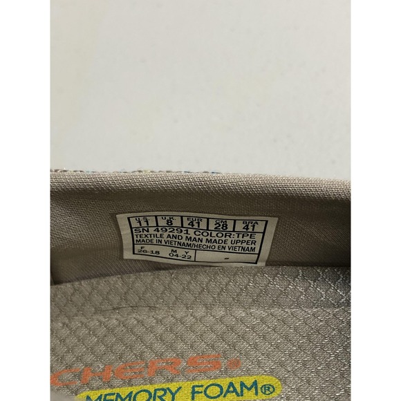 Skechers Relaxed Fit Shoes Womens Size 11 Taupe Slip On Memory Foam Comfort - Picture 11 of 12
